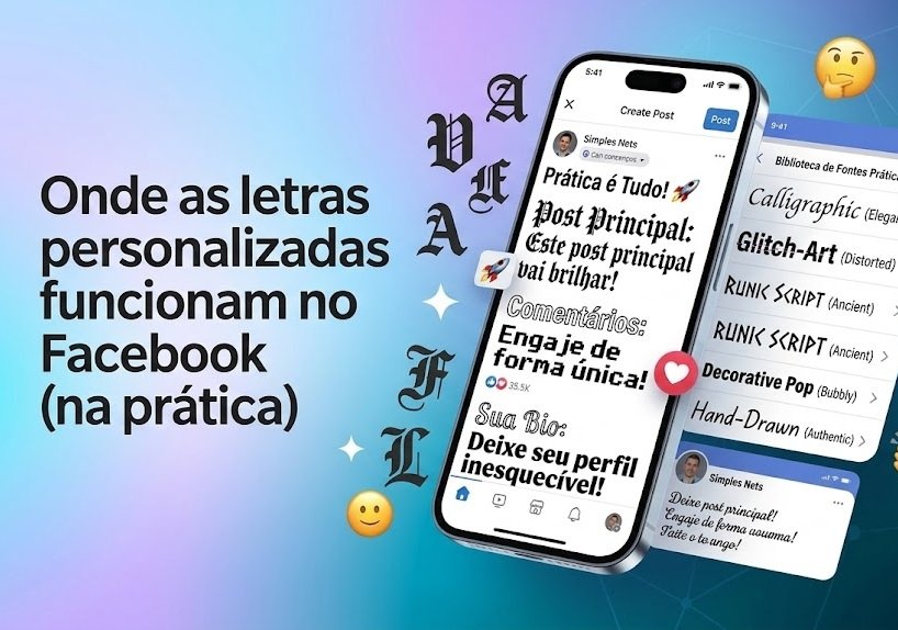 Onde as letras personalizadas funcionam no Facebook (na prática)